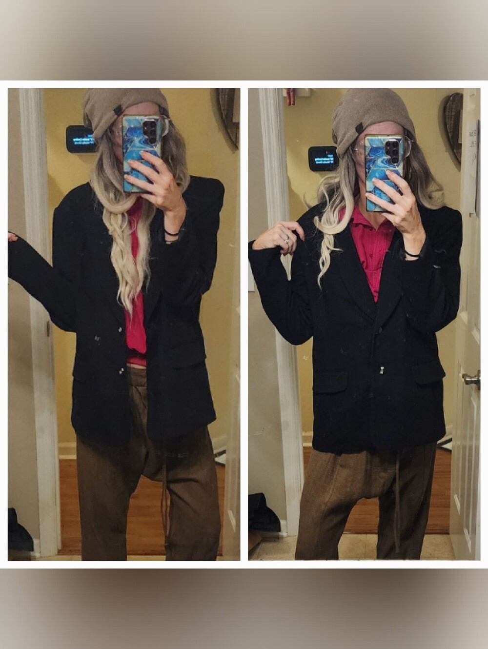 Vintage Wool Boyfriend Jacket Blazer Coat